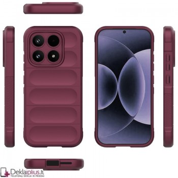 Magic Shield guminis dėklas - bordo spalvos (Xiaomi 17) Magic Shield guminis dėklas - bordo spalvos (Xiaomi 17)